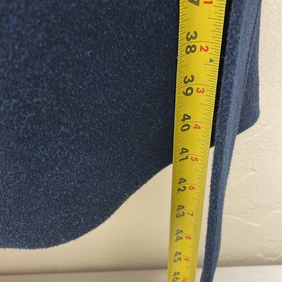 Cole Haan Women's Wool-Blend Wrap Coat Sz 4 $500 navy blue - Picture 10 of 15